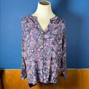 Floral Button-Up Blouse